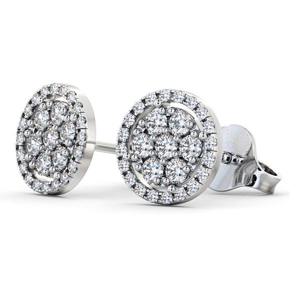 Cluster Round Diamond with Halo Earrings 9K White Gold ERG20_WG_THUMB1 