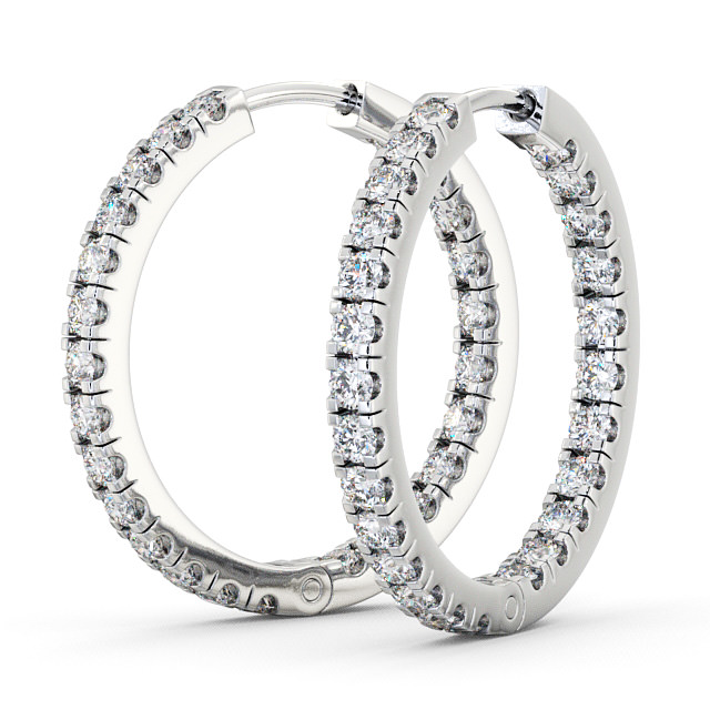 Hoop Round Diamond Earrings 18K White Gold ERG25_WG_SIDE_1.jpg 