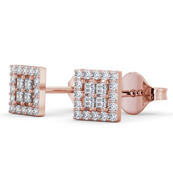 Cluster Diamond Illusion Design Earrings 9K Rose Gold ERG26_RG_THUMB1 