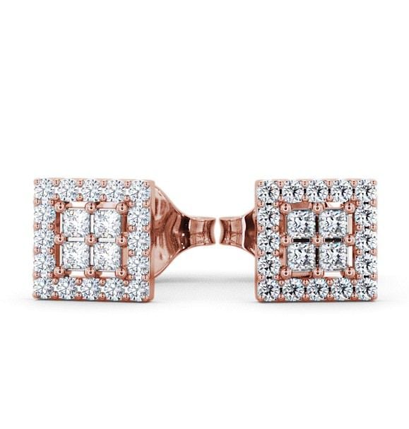  Cluster Diamond Earrings 18K Rose Gold - Caledon ERG26_RG_THUMB2 