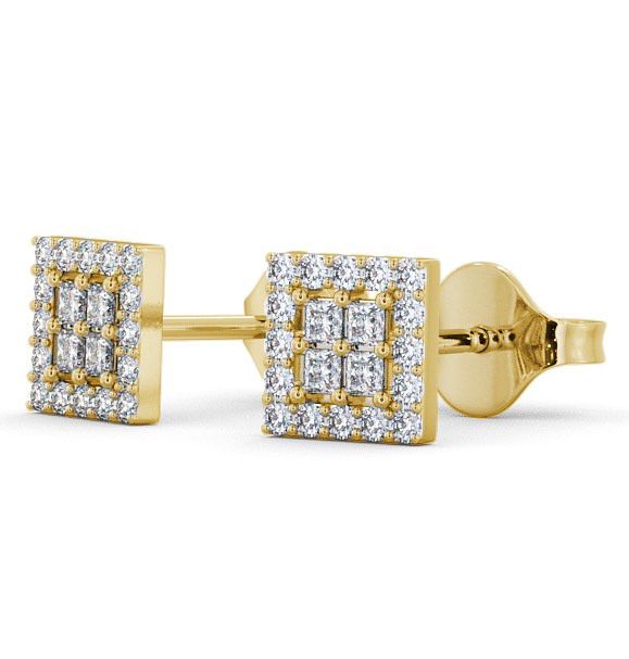 Cluster Diamond Illusion Design Earrings 9K Yellow Gold ERG26_YG_THUMB1 