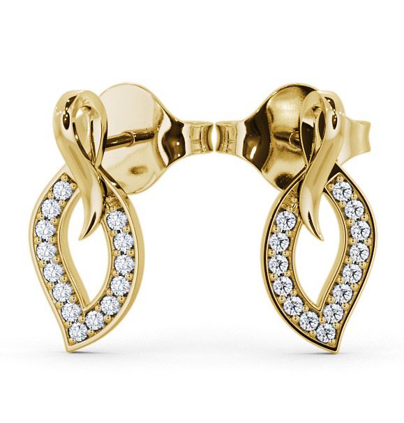  Leaf Shape Diamond Earrings 9K Yellow Gold - Tyla ERG30_YG_THUMB2 