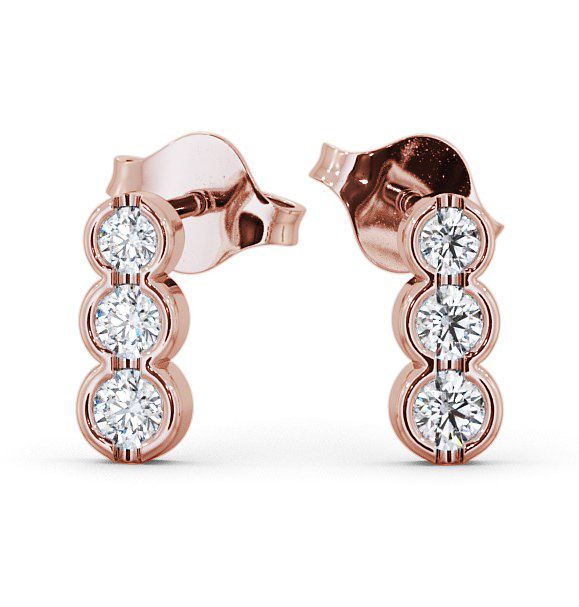 Kirkby Journey Earrings Round Diamond Bezel Set ERG33_RG_THUMB2 