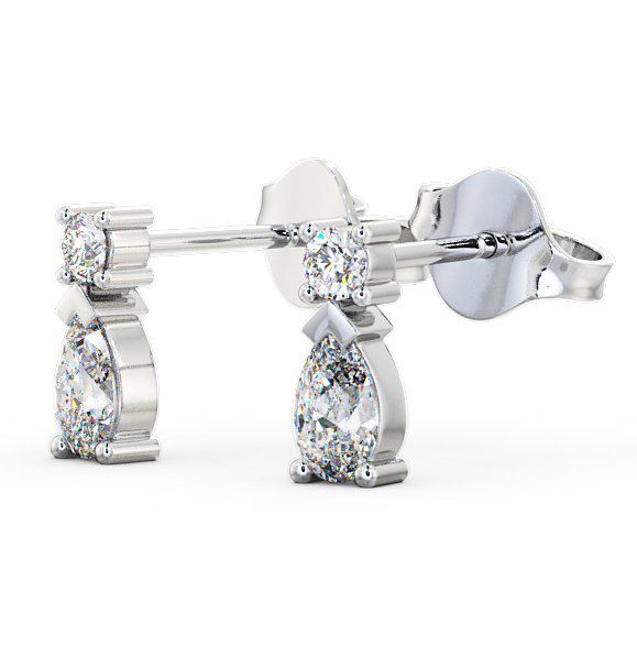 Drop Pear Diamond Earrings 18K White Gold - Adeyfield ERG34_WG_THUMB1 