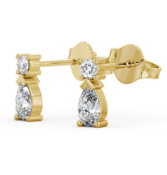 Drop Pear Diamond Earrings 18K Yellow Gold - Adeyfield ERG34_YG_THUMB1