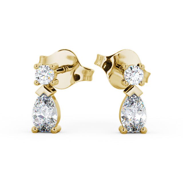 Drop Pear Diamond Earrings 18K Yellow Gold - Adeyfield ERG34_YG_UP