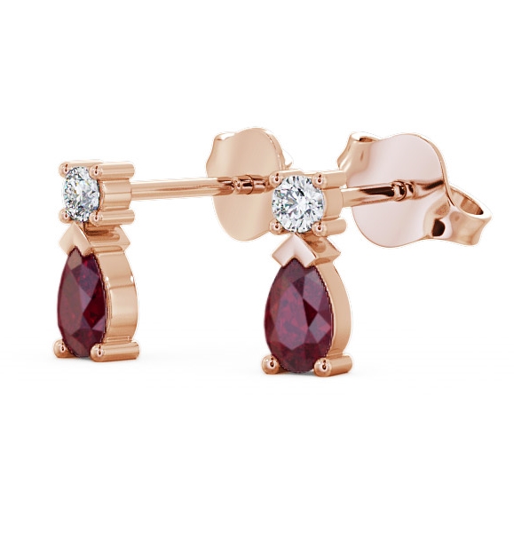 Drop Style Ruby and Diamond 0.72ct Earrings 9K Rose Gold ERG34GEM_RG_RU_THUMB1.jpg