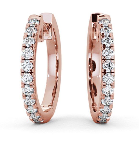 Harper Hoop Earrings Round Diamond ERG35_RG_THUMB2 