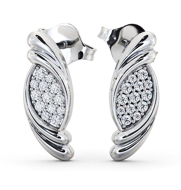 Periton Cluster Earrings Round Diamond ERG37_WG_THUMB2 