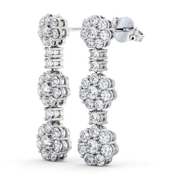 Drop Diamond Cluster Style Earrings 9K White Gold ERG39_WG_THUMB1 