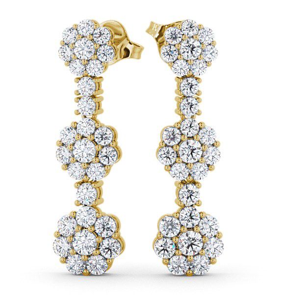  Drop Diamond Earrings 18K Yellow Gold - Trelil ERG39_YG_THUMB2 