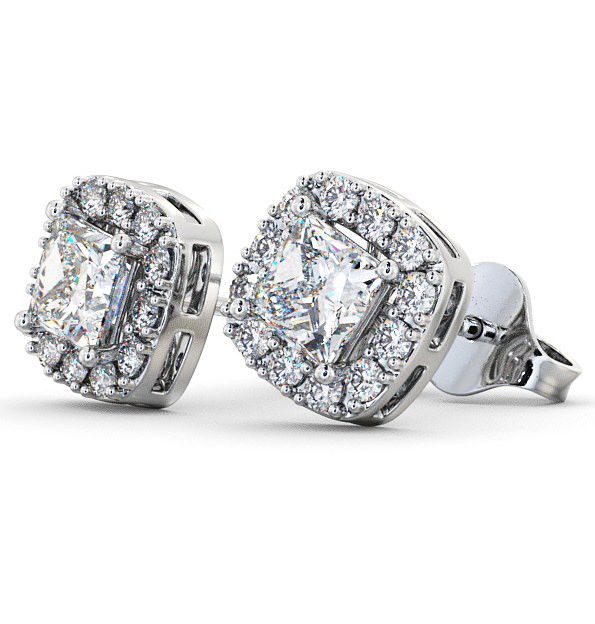 Halo Princess Diamond Earrings 9K White Gold ERG3_WG_THUMB1 