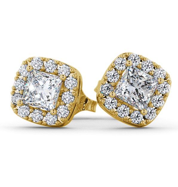 Halo Princess Diamond Earrings 18K Yellow Gold ERG3_YG_THUMB2 
