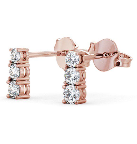 Journey Round Diamond Prong Set Earrings 9K Rose Gold ERG44_RG_THUMB1