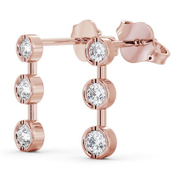 Journey Round Diamond Earrings 18K Rose Gold - Belmont ERG45_RG_THUMB1