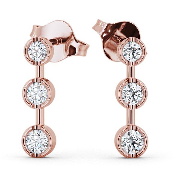 Belmont Journey Earrings Round Diamond Bezel Set ERG45_RG_THUMB2 