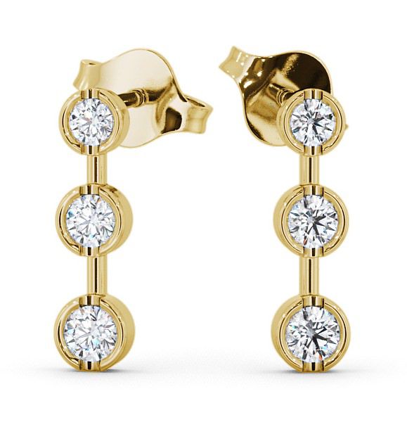  Journey Round Diamond Earrings 18K Yellow Gold - Belmont ERG45_YG_THUMB2 