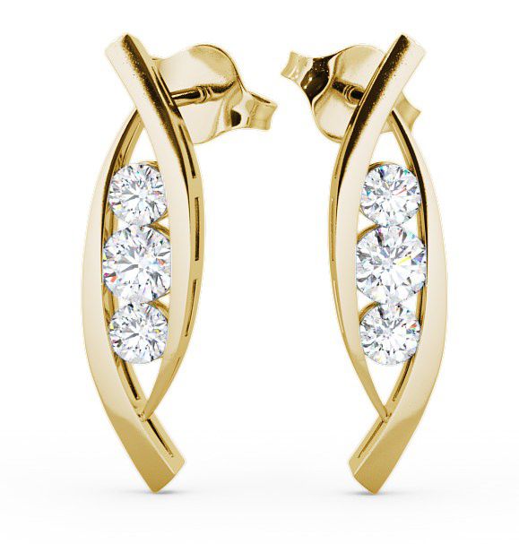 Calligarry Drop Earrings Round Diamond ERG47_YG_THUMB2 