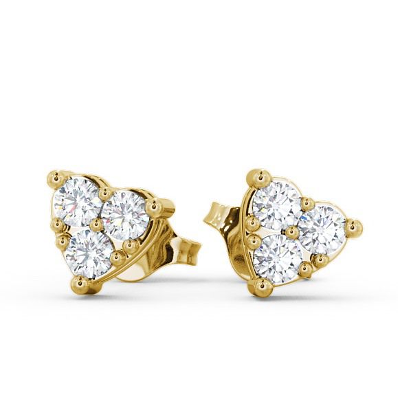  Heart Shaped Cluster Diamond Earrings 9K Yellow Gold - Gelli ERG52_YG_THUMB2 