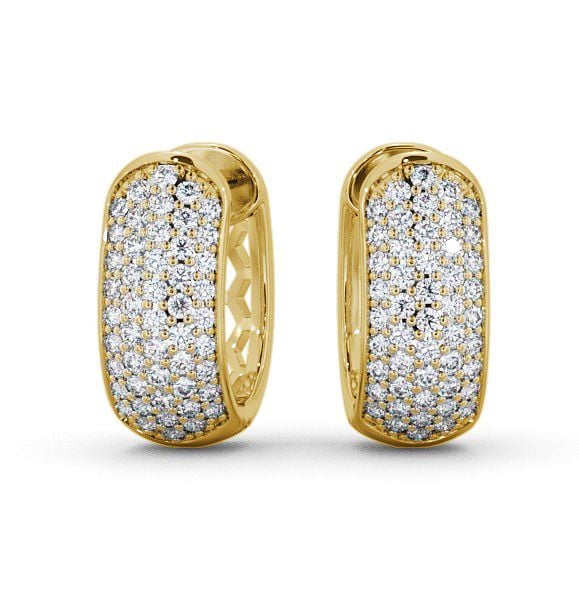  Hoop Round Diamond 0.40ct Earrings 18K Yellow Gold - Ballivor ERG56_YG_THUMB2 