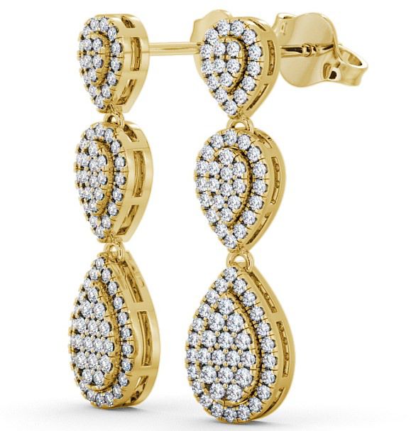 Drop Round Diamond 0.70ct Glamorous Earrings 18K Yellow Gold ERG57_YG_THUMB1