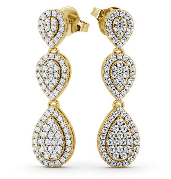 Lamorna Drop Earrings Round Diamond 0.70ct ERG57_YG_THUMB2 