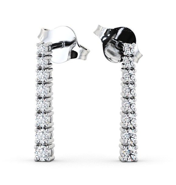 Journey Round Diamond Drop Earrings 18K White Gold ERG58_WG_THUMB2 