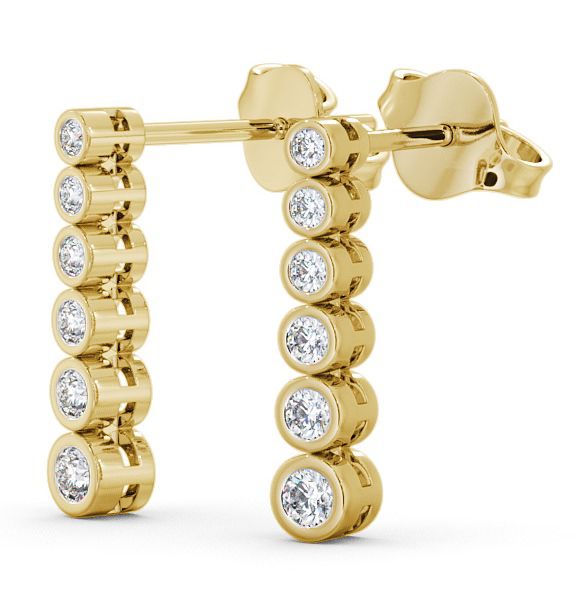 Journey Round Diamond Earrings 9K Yellow Gold - Seton ERG59_YG_THUMB1