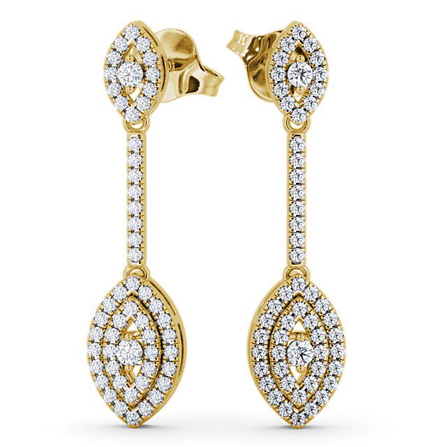 Synton Drop Earrings Round Diamond 0.50ct ERG60_YG_THUMB2 