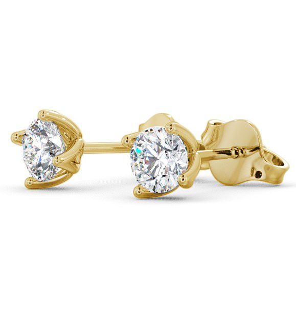 Round Diamond Four Claw Stud Earrings 9K Yellow Gold ERG66_YG_THUMB1