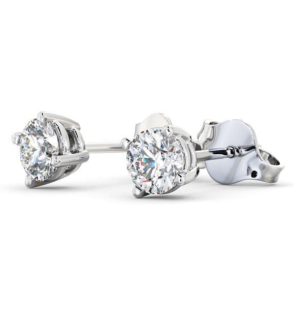  Round Diamond Four Claw Stud Earrings 9K White Gold - Filby ERG67_WG_THUMB1 