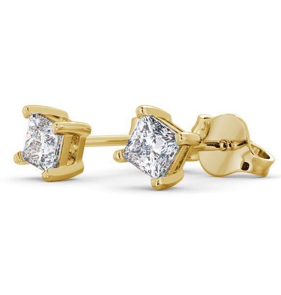 Princess Diamond Four Claw Stud Earrings 9K Yellow Gold ERG68_YG_THUMB1 