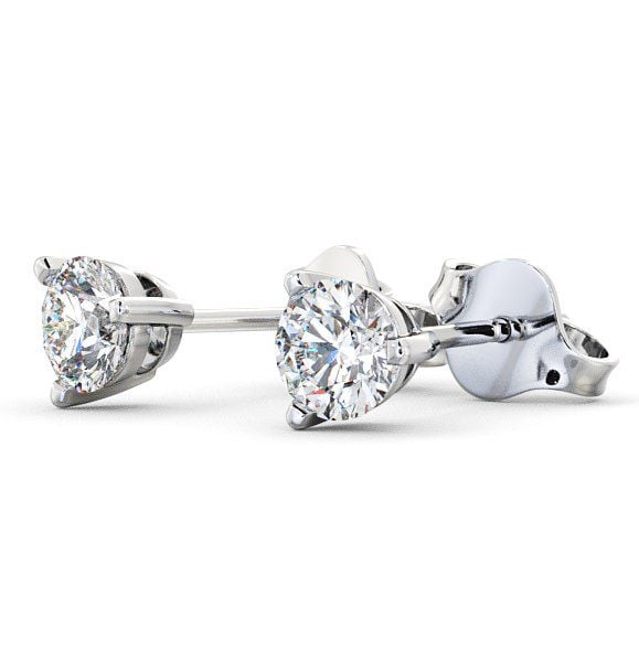 Round Diamond Three Claw Stud Earrings 9K White Gold ERG71_WG_THUMB1 