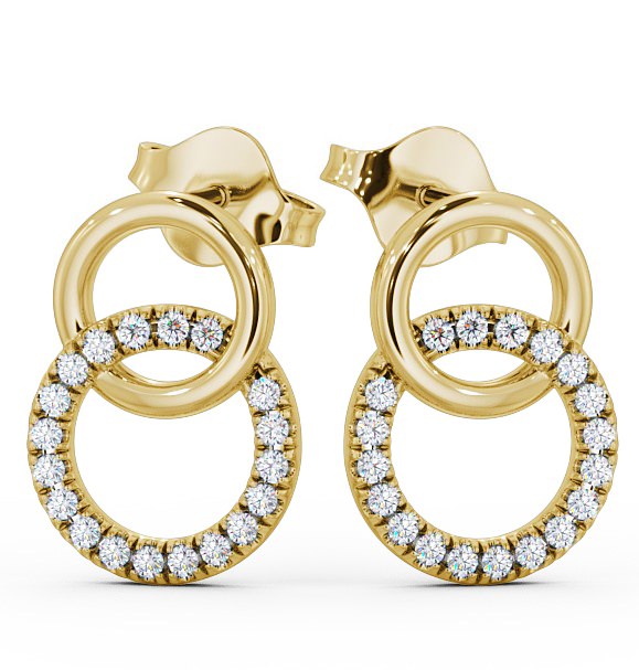 Phoebe Circle Earrings Round Diamond ERG77_YG_THUMB2 