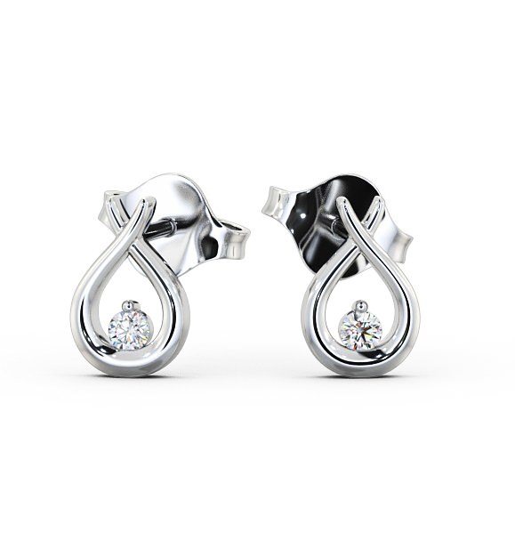  Drop Round Diamond Earrings 9K White Gold - Tampa ERG78_WG_THUMB2 