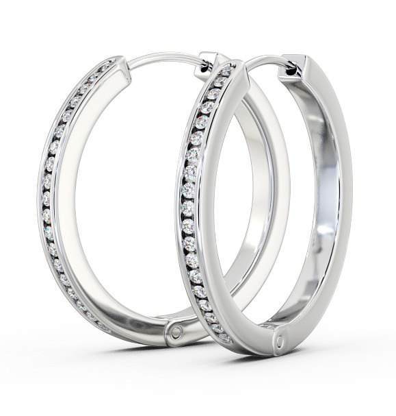 Hoop Round Diamond Channel Set Earrings 18K White Gold ERG79_WG_THUMB1_2.jpg