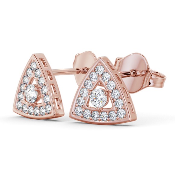  Halo Round Diamond Earrings 9K Rose Gold - Trelos ERG92_RG_THUMB1 