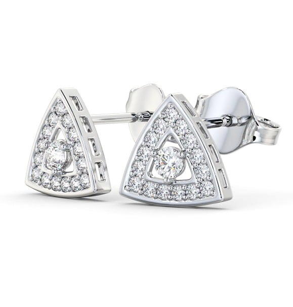  Halo Round Diamond Earrings 18K White Gold - Trelos ERG92_WG_THUMB1 
