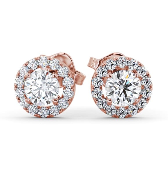  Halo Round Diamond Earrings 9K Rose Gold - Adalie ERG94_RG_THUMB2 