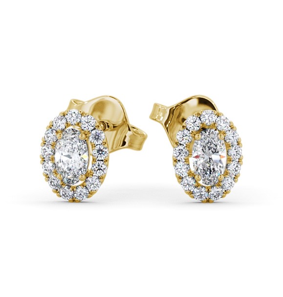 Halo Oval Diamond Classic Earrings 9K Yellow Gold ERG99_YG_THUMB2 