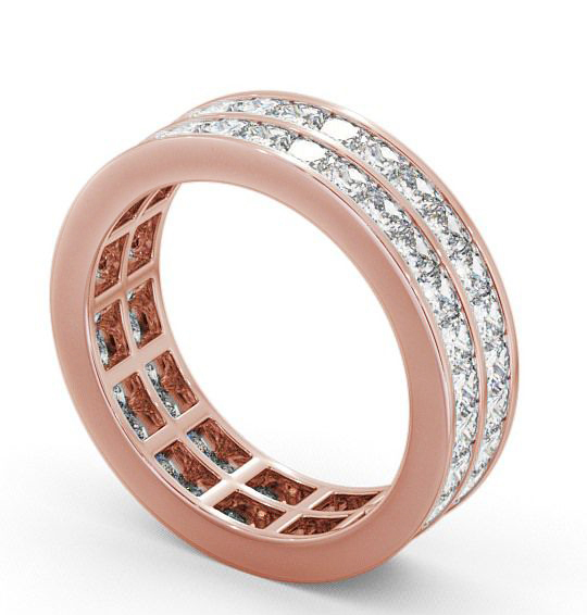 Full Eternity Princess Diamond Double Channel Ring 9K Rose Gold FE10_RG_THUMB1 