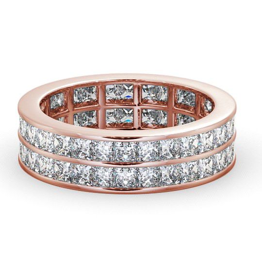  Full Eternity Princess Diamond Double Channel Ring 9K Rose Gold - Beamish FE10_RG_THUMB2 