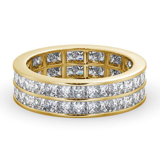 Full Eternity Princess Diamond Double Channel Ring 18K Yellow Gold - Beamish FE10_YG_THUMB2 