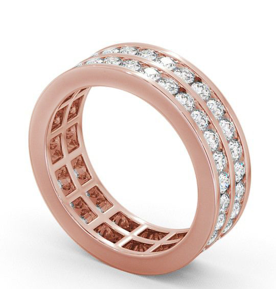 Full Eternity Round Diamond Double Channel Ring 9K Rose Gold FE11_RG_THUMB1