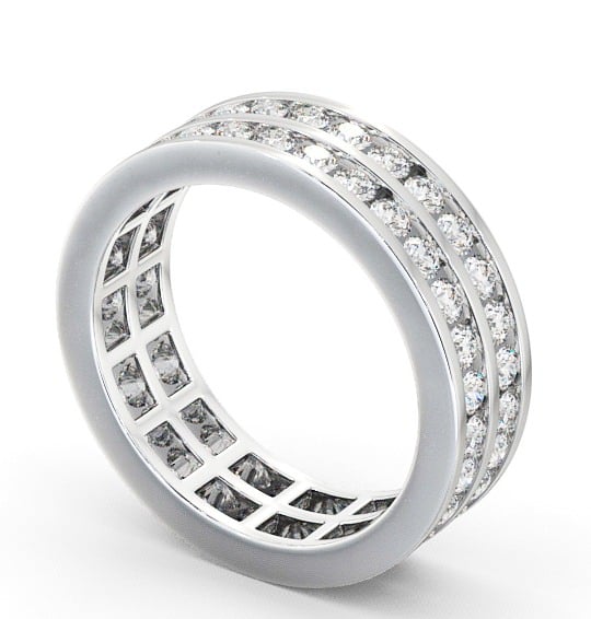  Full Eternity Round Diamond Double Channel Ring Platinum - Catrine FE11_WG_THUMB1 