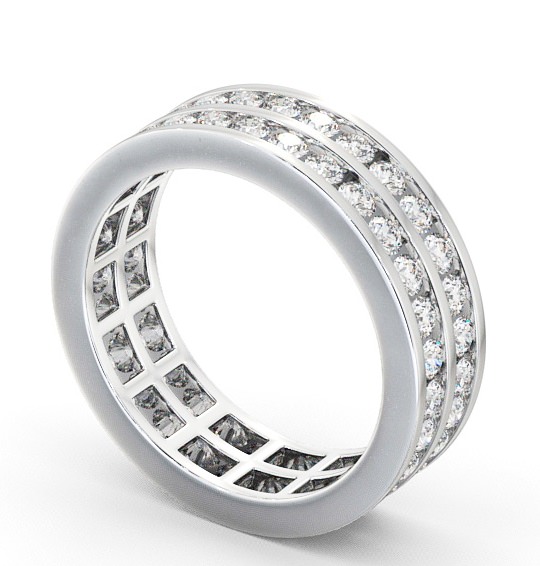 Full Eternity Round Diamond Double Channel Ring 9K White Gold FE11_WG_THUMB1 