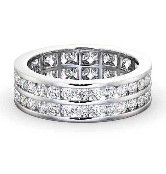  Full Eternity Round Diamond Double Channel Ring Platinum - Catrine FE11_WG_THUMB2 