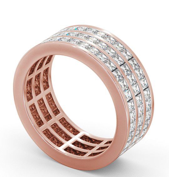 Full Eternity Princess Diamond Treble Channel Ring 9K Rose Gold FE12_RG_THUMB1 