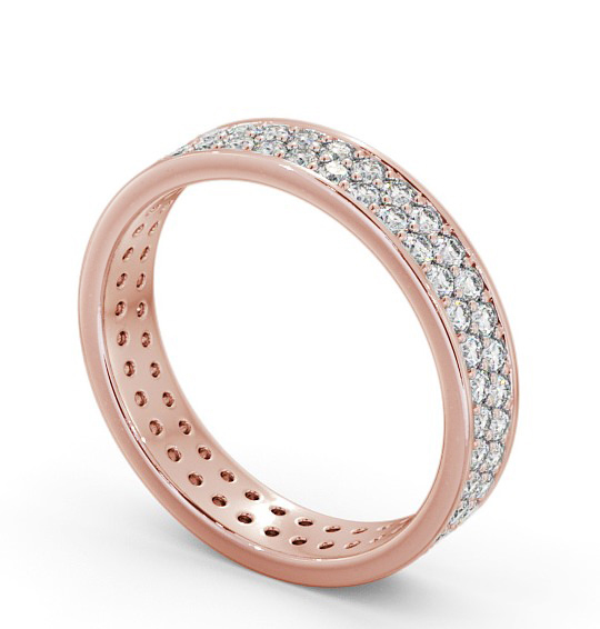 Full Eternity Round Diamond Double Row Ring 18K Rose Gold FE13_RG_THUMB1