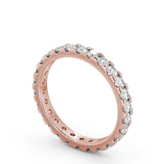 Full Eternity Round Diamond Ring 9K Rose Gold - Bethania FE14_RG_SIDE